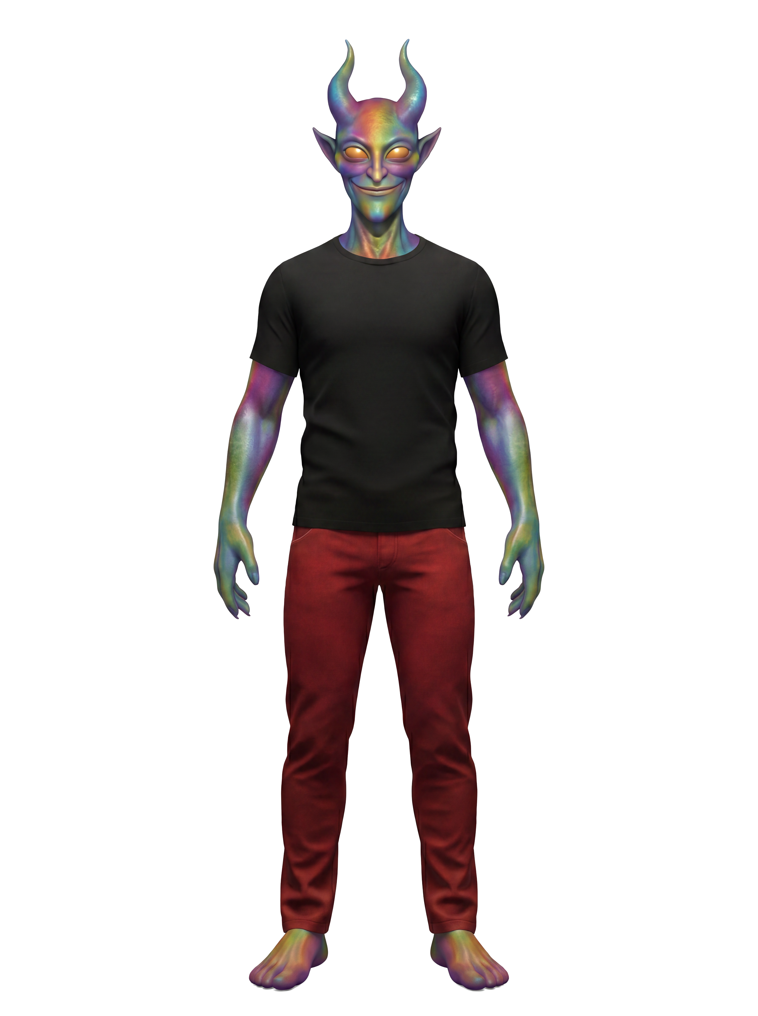 Prism, the iridescent rainbow demon
